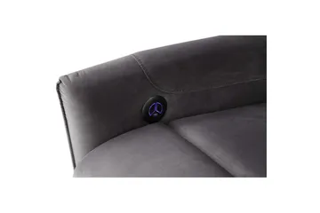 Recliner Pineto Antrasitt, Fløyel/Metall/Tre - Antrasitt, Fløyel/Metall/Tre - Møbler - Stoler - Lenestoler - Recliner