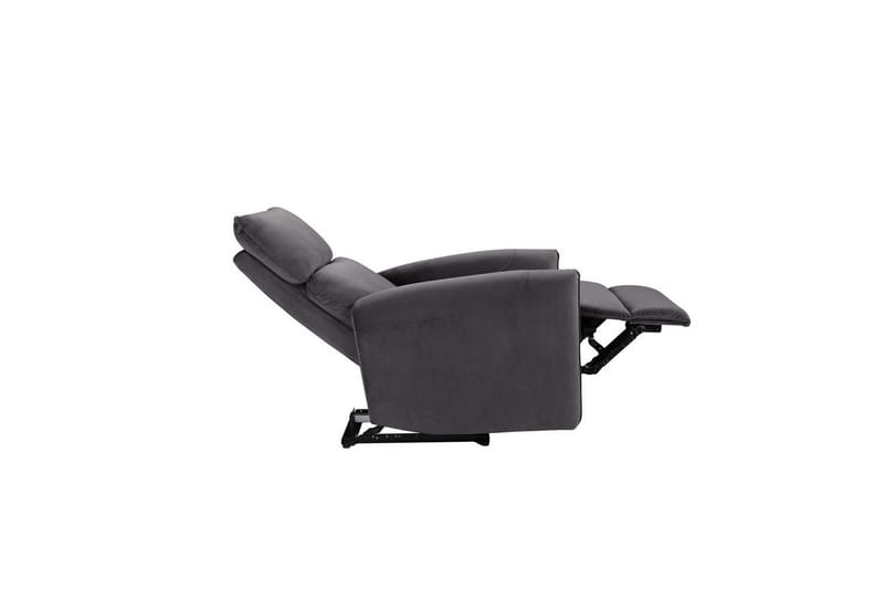 Recliner Pineto Antrasitt, Fløyel/Metall/Tre - Antrasitt, Fløyel/Metall/Tre - Møbler - Stoler - Lenestoler - Recliner