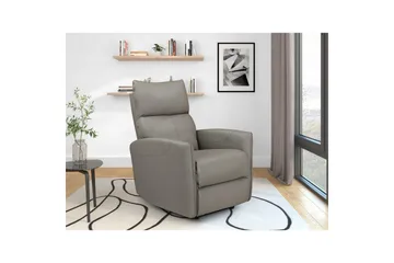 Recliner Pineto Lys grå, PU/metall/tre - Lys grå, PU/metall/tre - Møbler - Stoler - Lenestoler - Recliner