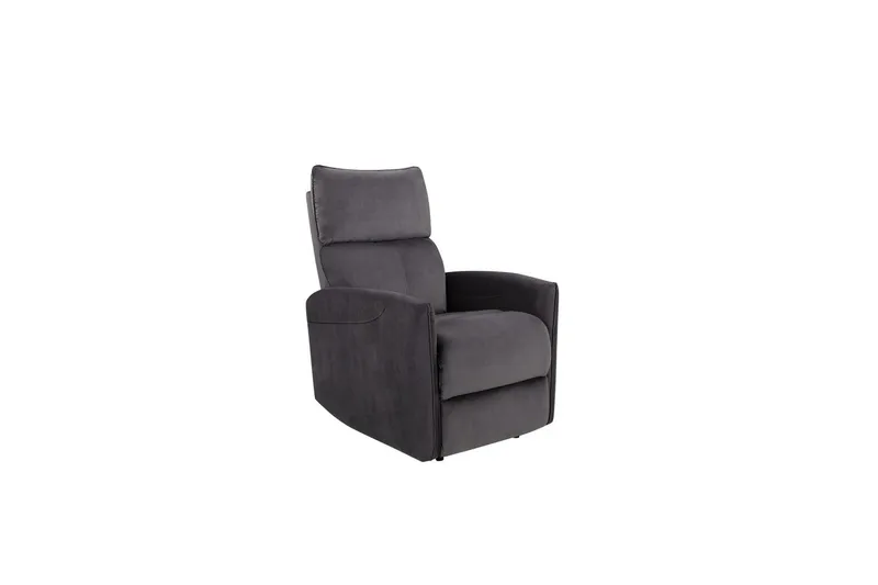 Recliner Pineto Antrasitt, Fløyel/Metall/Tre, Antrasitt, Fløyel/Metall/Tre