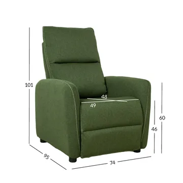 Reclinerlenestol Örsvik med push back-mekanisme - grønn - Møbler - Stoler - Lenestoler - Recliner