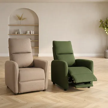 Reclinerlenestol Örsvik med push back-mekanisme - grønn - Møbler - Stoler - Lenestoler - Recliner