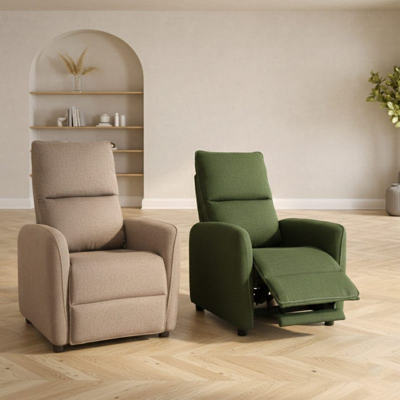 Reclinerlenestol Örsvik med push back-mekanisme - grønn - Møbler - Stoler - Lenestoler - Recliner