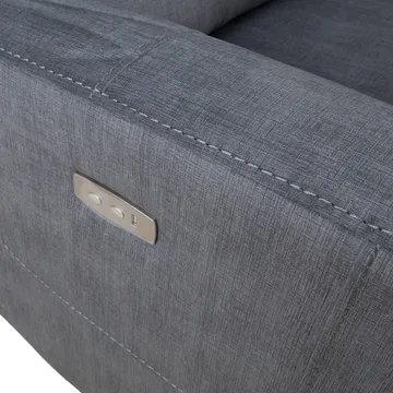 Reclinerlenestol Darvi med elektrisk mekanisme - grå fløyel - Møbler - Stoler - Lenestoler - Recliner