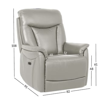 Reclinerlenestol Gårdal med elektrisk løftemekanisme skinn - Beige - Møbler - Stoler - Lenestoler