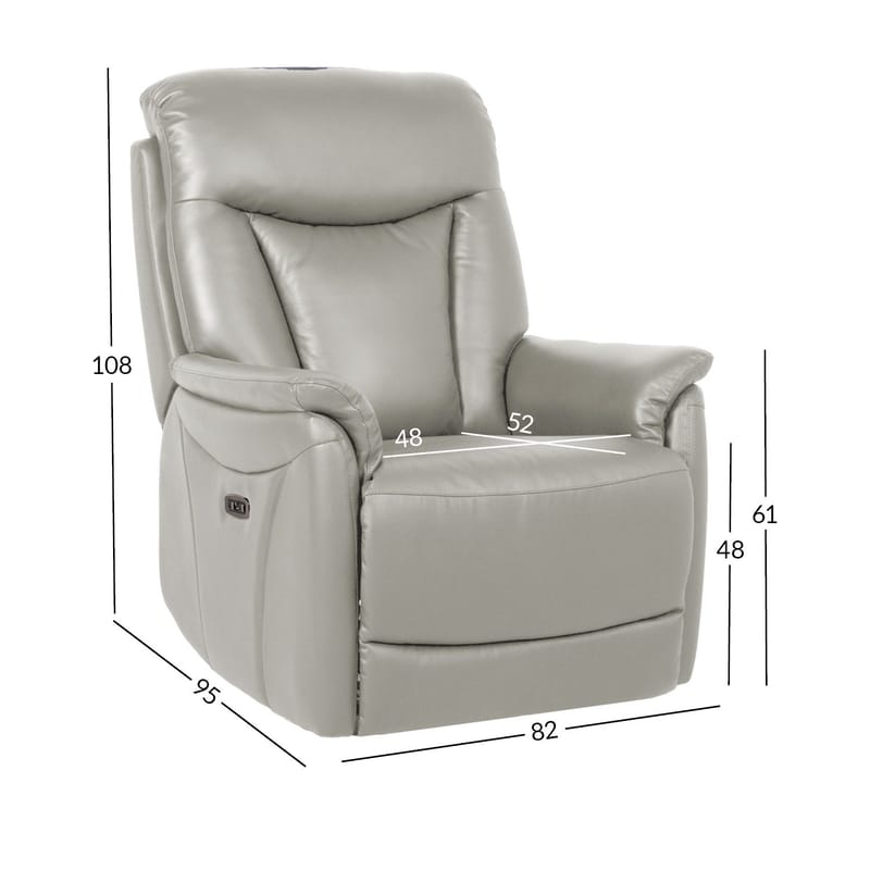 Reclinerlenestol Gårdal med elektrisk løftemekanisme skinn - Beige - Møbler - Stoler - Lenestoler