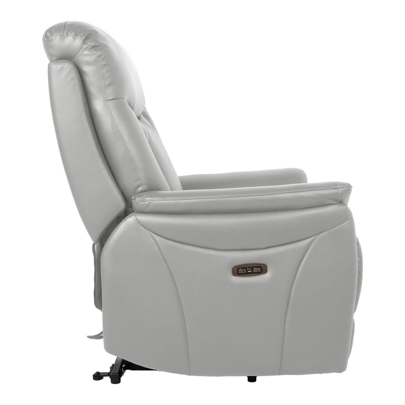 Reclinerlenestol Gårdal med elektrisk løftemekanisme skinn - Beige - Møbler - Stoler - Lenestoler