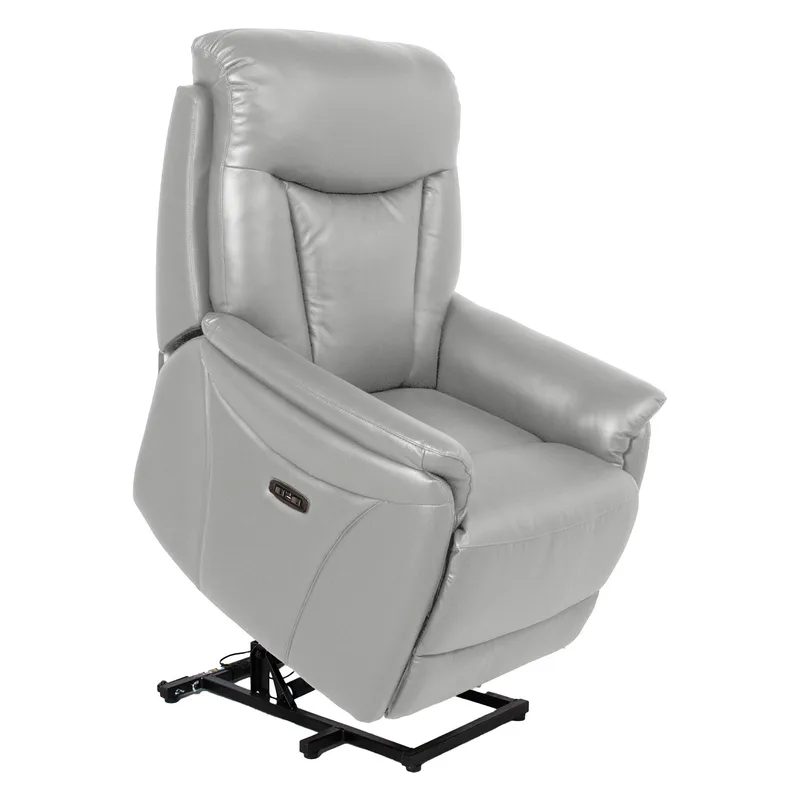 Reclinerlenestol Gårdal med elektrisk løftemekanisme skinn - Beige - Møbler - Stoler - Lenestoler
