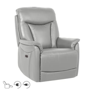Reclinerlenestol Gårdal med elektrisk løftemekanisme skinn - Beige - Møbler - Stoler - Lenestoler