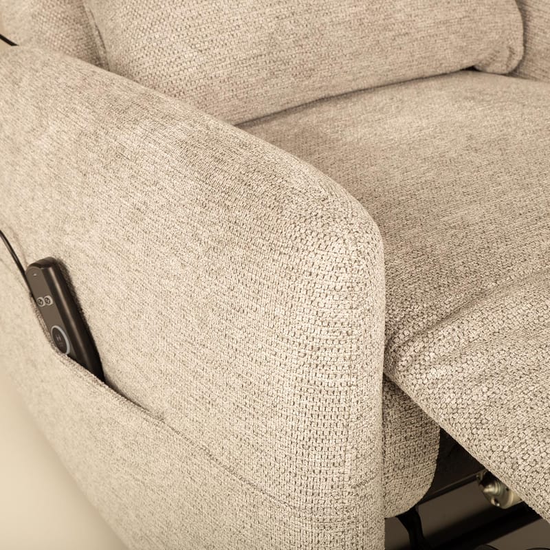 Reclinerlenestol Gränor med elektrisk mekanisme og massasjefunksjon - Beige - Møbler - Stoler - Lenestoler - Massasjestol