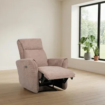 Reclinerlenestol Lavor med elektrisk mekanisme - lysebrun - Møbler - Stoler - Lenestoler - Recliner