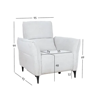 Reclinerlenestol Näsdal med elektrisk mekanisme - lys beige - Møbler - Stoler - Lenestoler - Recliner