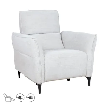 Reclinerlenestol Näsdal med elektrisk mekanisme - lys beige - Møbler - Stoler - Lenestoler - Recliner