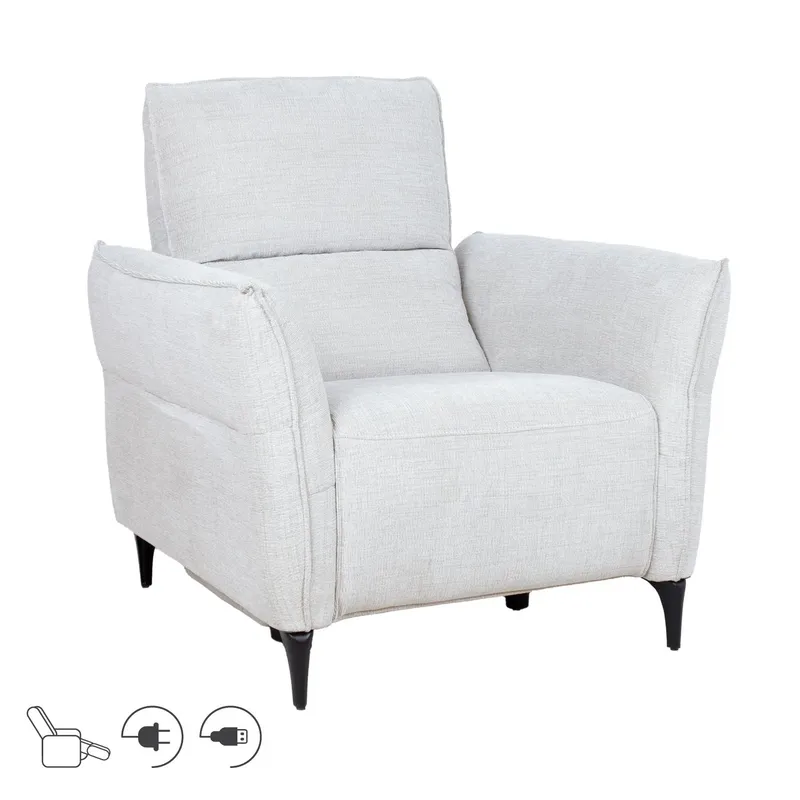 Reclinerlenestol Näsdal med elektrisk mekanisme, lys beige
