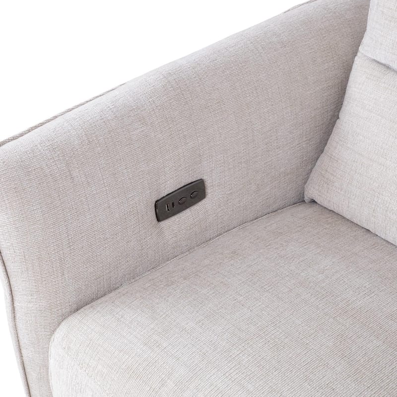 Reclinerlenestol Näsdal med elektrisk mekanisme - lys beige - Møbler - Stoler - Lenestoler - Recliner