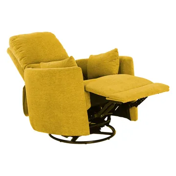 Reclinerlenestol Ravel med manuell sving- og roterende mekanisme - gul - Møbler - Stoler - Lenestoler - Recliner