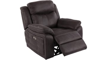 Reclinerlenestol Rindal Stoff Elektrisk - brungrå - Møbler - Stoler - Lenestoler - Recliner