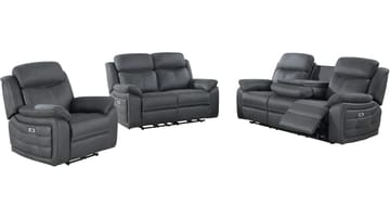 Reclinerlenestol Rindal Stoff Elektrisk - grå - Møbler - Stoler - Lenestoler - Recliner