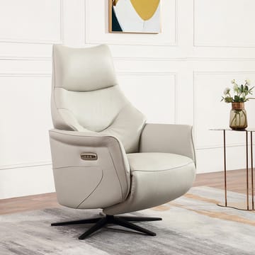 Reclinerlenestol Rosdal med elektrisk mekanisme - beige skinn - Møbler - Stoler - Lenestoler - Recliner