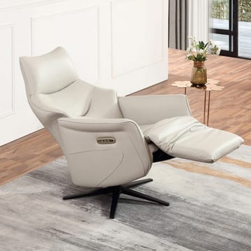 Reclinerlenestol Rosdal med elektrisk mekanisme - beige skinn - Møbler - Stoler - Lenestoler - Recliner
