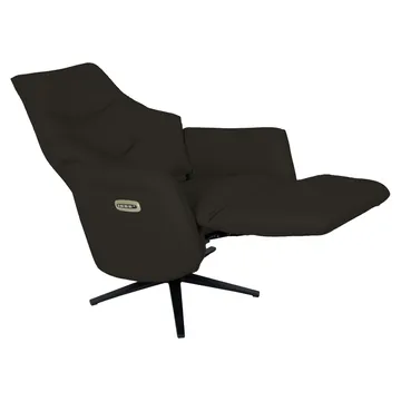 Reclinerlenestol Rosdal med elektrisk mekanisme - brunt skinn - Møbler - Stoler - Lenestoler - Recliner