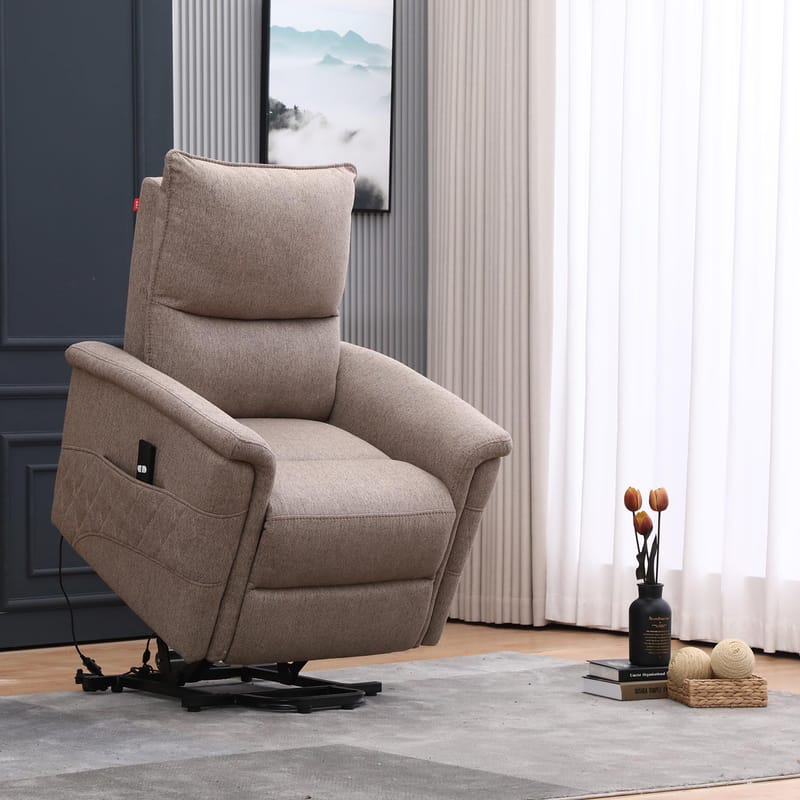 Reclinerlenestol Ulsten med elektrisk løftemekanisme - Beige - Møbler - Stoler - Lenestoler