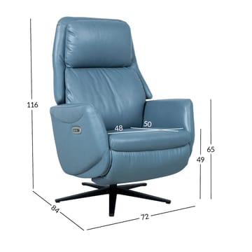 Reclinerlenestol Wikros med elektrisk mekanisme - blå - Møbler - Stoler - Lenestoler - Recliner