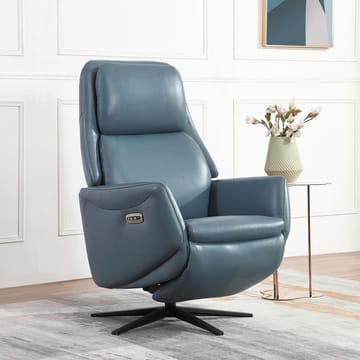 Reclinerlenestol Wikros med elektrisk mekanisme - blå - Møbler - Stoler - Lenestoler - Recliner