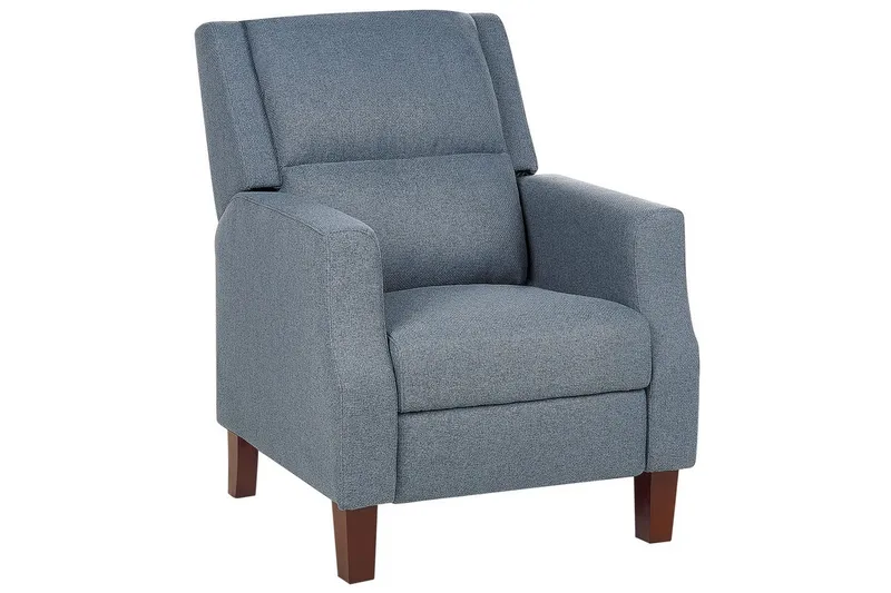 Reclinerstol Egersund Blått/Mørkt Tre, Blått/M ørkt Tre