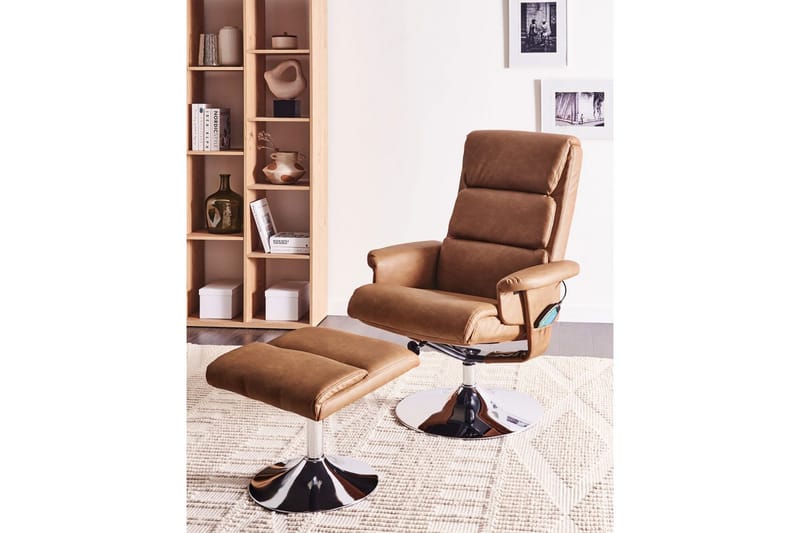 Reclinerstol Legend - Brun, Sølv - Møbler - Stoler - Lenestoler - Massasjestol