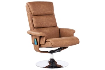 Reclinerstol Legend - Brun, Sølv - Møbler - Stoler - Lenestoler - Massasjestol