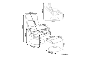 Reclinerstol Legend - Brun/Sølv - Møbler - Stoler - Lenestoler - Massasjestol