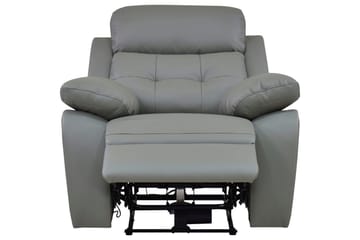 Reclinerstol Loft24 Lenestol Lannilis lysegrå, PU/tre/metall, elektrisk hvilestol Ljusgrå - Møbler - Stoler - Lenestoler - Recliner