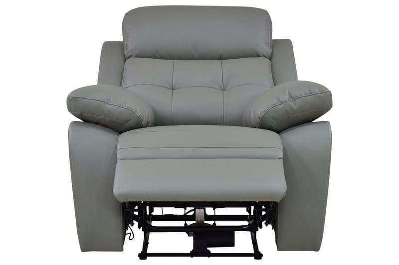 Reclinerstol Loft24 Lenestol Lannilis lysegrå, PU/tre/metall, elektrisk hvilestol Ljusgrå - Møbler - Stoler - Lenestoler - Recliner