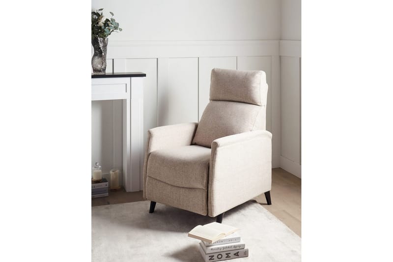 Reclinerstol Selvik Beige/svart - Beige/svart - Møbler - Stoler - Lenestoler - Liggestol