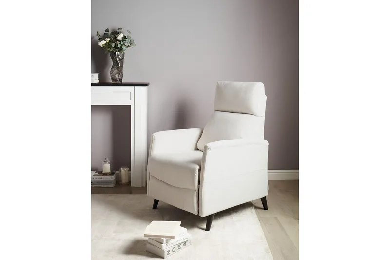 Reclinerstol Selvik Hvit/Svart - Hvit/Svart - Møbler - Stoler - Lenestoler - Recliner