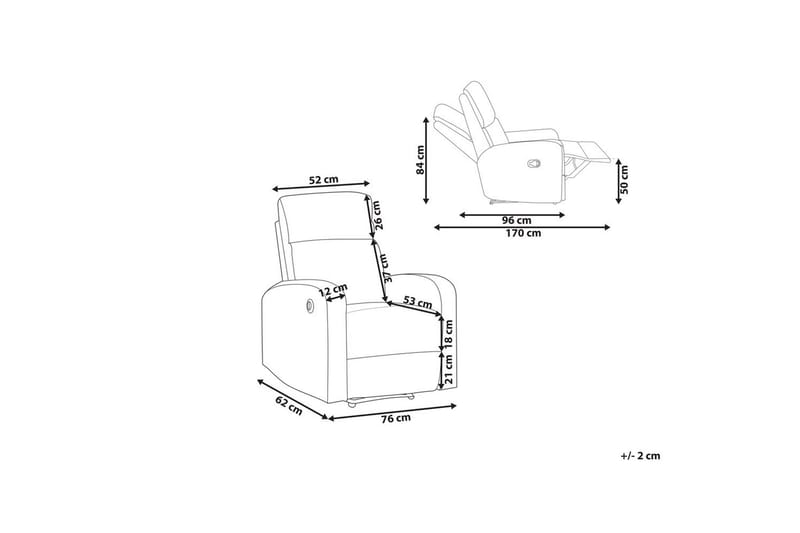 Reclinerstol Verdal Beige - Beige - Møbler - Stoler - Lenestoler - Liggestol