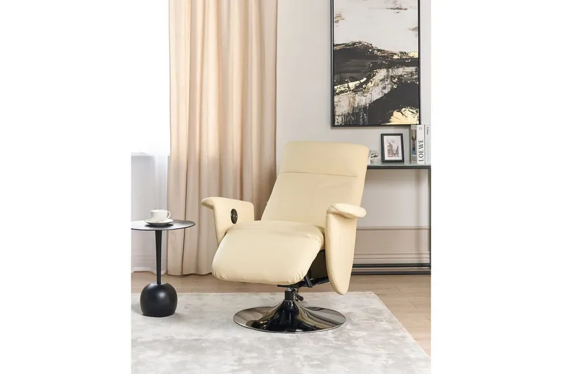 Reclinerstol Prime Beige/Sølv - Beige/Sølv - Møbler - Stoler - Lenestoler - Recliner