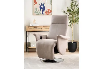 Reclinerstol Prime Taupe/Sølv - Taupe/Sølv - Møbler - Stoler - Lenestoler - Recliner