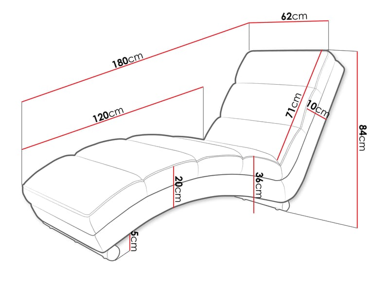 Regalado LiggLenestol - Grå - Møbler - Stoler - Lenestoler - Liggestol