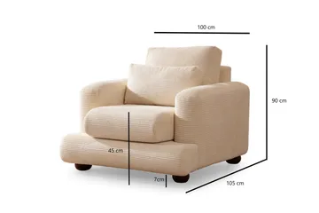 Relento Lenestol - Beige - Møbler - Stoler - Lenestoler