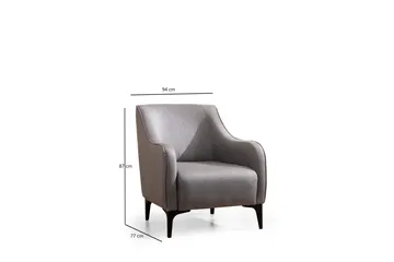 Rossland Lenestol - Grå - Møbler - Stoler - Lenestoler