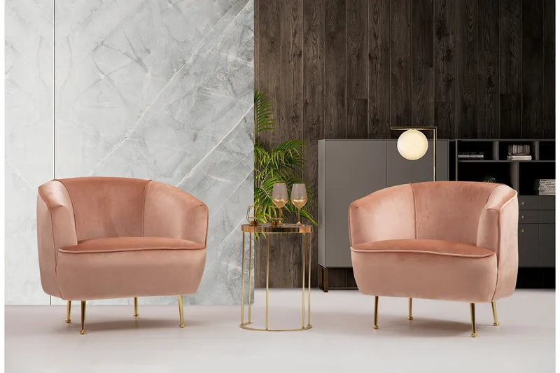 Rotokawa Lenestol - Rosa - Møbler - Stoler - Lenestoler