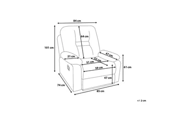 Rovik Oval Recliner-lenestol i Kunstlær - Brun - Møbler - Stoler - Lenestoler