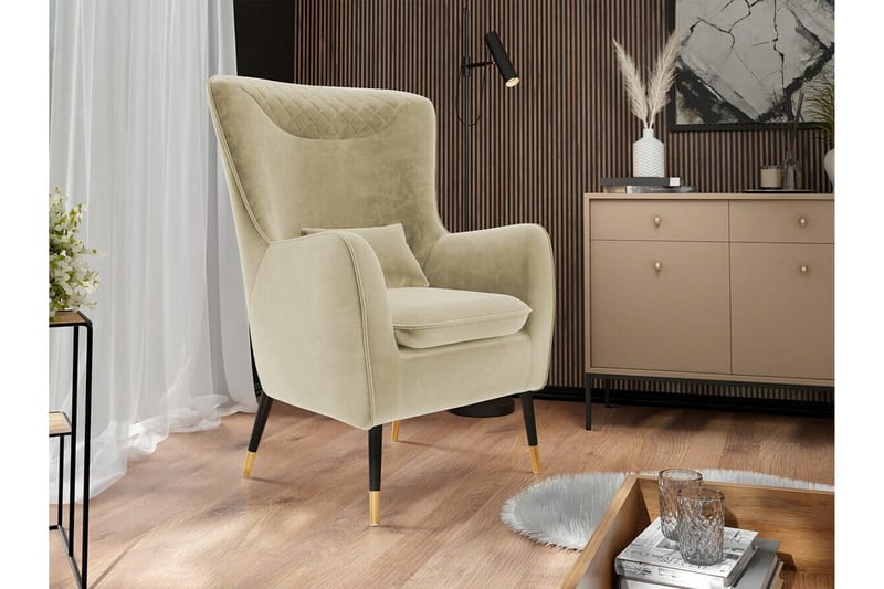 Rushmore Fåtölj Beige/Black - Møbler - Stoler - Lenestoler