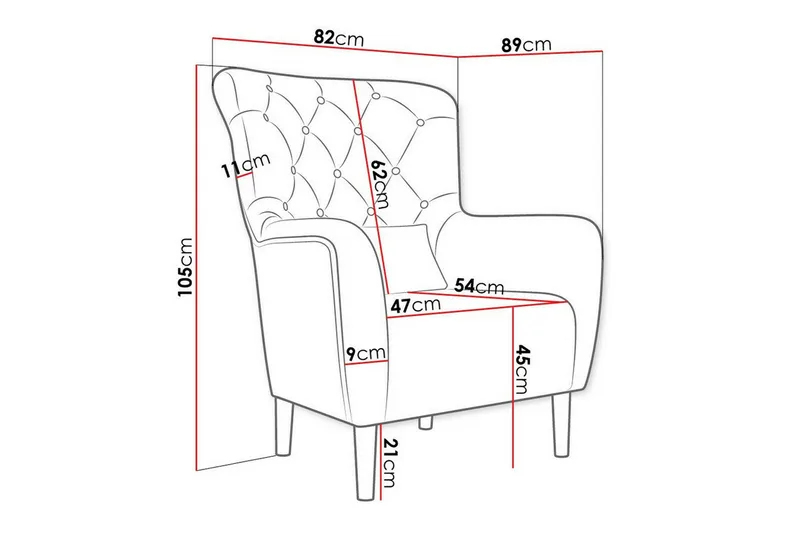 Rushmore Fåtölj Black - Møbler - Stoler - Lenestoler