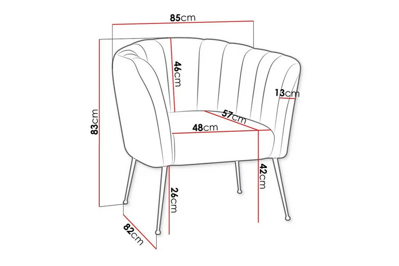 Rushmore Fåtölj Black/Gold - Møbler - Stoler - Lenestoler