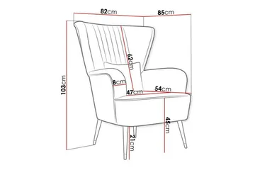 Rushmore Fåtölj Black/Green - Møbler - Stoler - Lenestoler