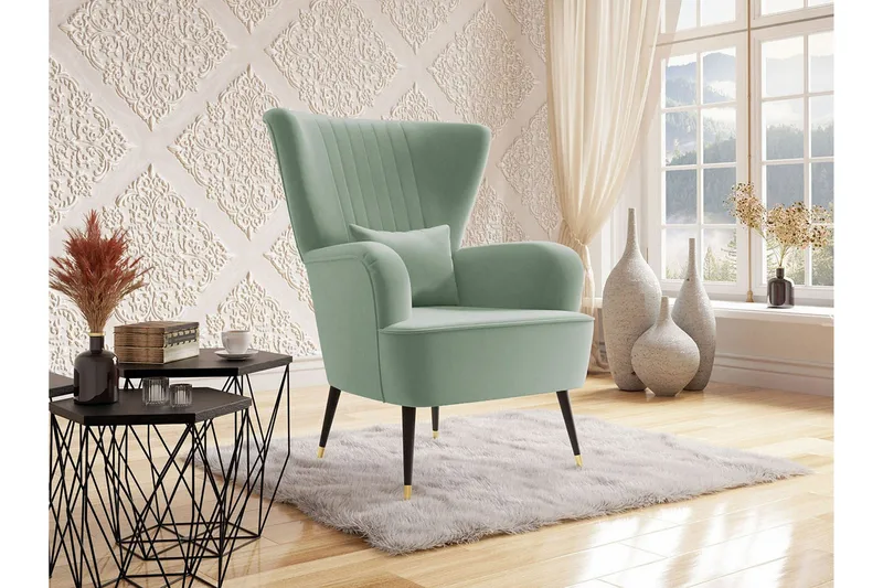 Rushmore Fåtölj Black/Green - Møbler - Stoler - Lenestoler