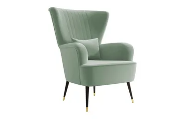 Rushmore Fåtölj Black/Green - Møbler - Stoler - Lenestoler